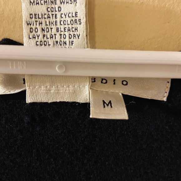 Max Studio sleeveless ruffled navy midi dress size medium - Picture 9 of 10